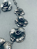 Handmade Roses Necklace!! Sterling Silver Detailed Pedals Necklace-Nativo Arts