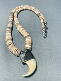 Native American Rare Vintage Santo Domingo Blue Gem Turquoise Shell Sterling Silver Necklace-Nativo Arts