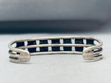Important Vintage Native American Navajo Bisbee Turquoise Sterling Silver Bracelet Old-Nativo Arts
