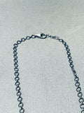 Omg Vintage Native American Navajo Green Turquoise Sterling Silver Necklace-Nativo Arts