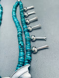 Butterfly Love Native American Navajo Turquoise Sterling Silver Necklace-Nativo Arts