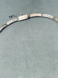One Of The Most Intricate Ever Vintage Native American Navajo Sterling Silver Lapis Necklace-Nativo Arts