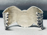 One Of The Best Ever Vintage Native American Navajo Eagle Sterling Silver Bracelet-Nativo Arts