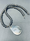 One Of The Best Vintage Native American Navajo Morenci Turquoise Sterling Silver Necklace-Nativo Arts