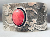 The Best Doug Etsitty Vintage Pink Stone Sterling Silver Bracelet Cuff-Nativo Arts