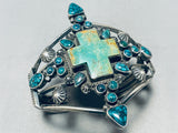 Best Vintage Native American Navajo Cross Turquoise Sterling Silver Bracelet-Nativo Arts