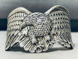 One Of The Best Ever Vintage Native American Navajo Eagle Sterling Silver Bracelet-Nativo Arts