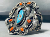 Whopping 100 Grams Vintage 1970's Native American Navajo Turquoise Sterling Silver Bracelet-Nativo Arts