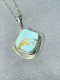 Important Chee Family Vintage Native American Navajo #8 Turquoise Sterling Silver Necklace-Nativo Arts