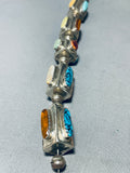 One Of The Finest Vintage Native American Navajo Turquoise Shell Sterling Silver Necklace-Nativo Arts
