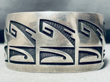 Marc Coochwykvia!! Rare Vintage Native American Hopi Sterling Silver Bracelet Old-Nativo Arts