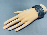 Newsworthy Vintage Native American Navajo Sterling Silver Bracelet Signed By Sunshine Reeves-Nativo Arts
