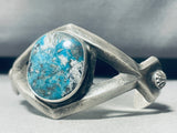 Rare Fox Turquoise Vintage Native American Navajo Sterling Silver Bracelet-Nativo Arts