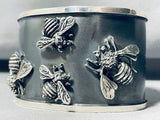 Swarm Of Bees!! Wider Sterling Silver Bracelet Cuff-Nativo Arts