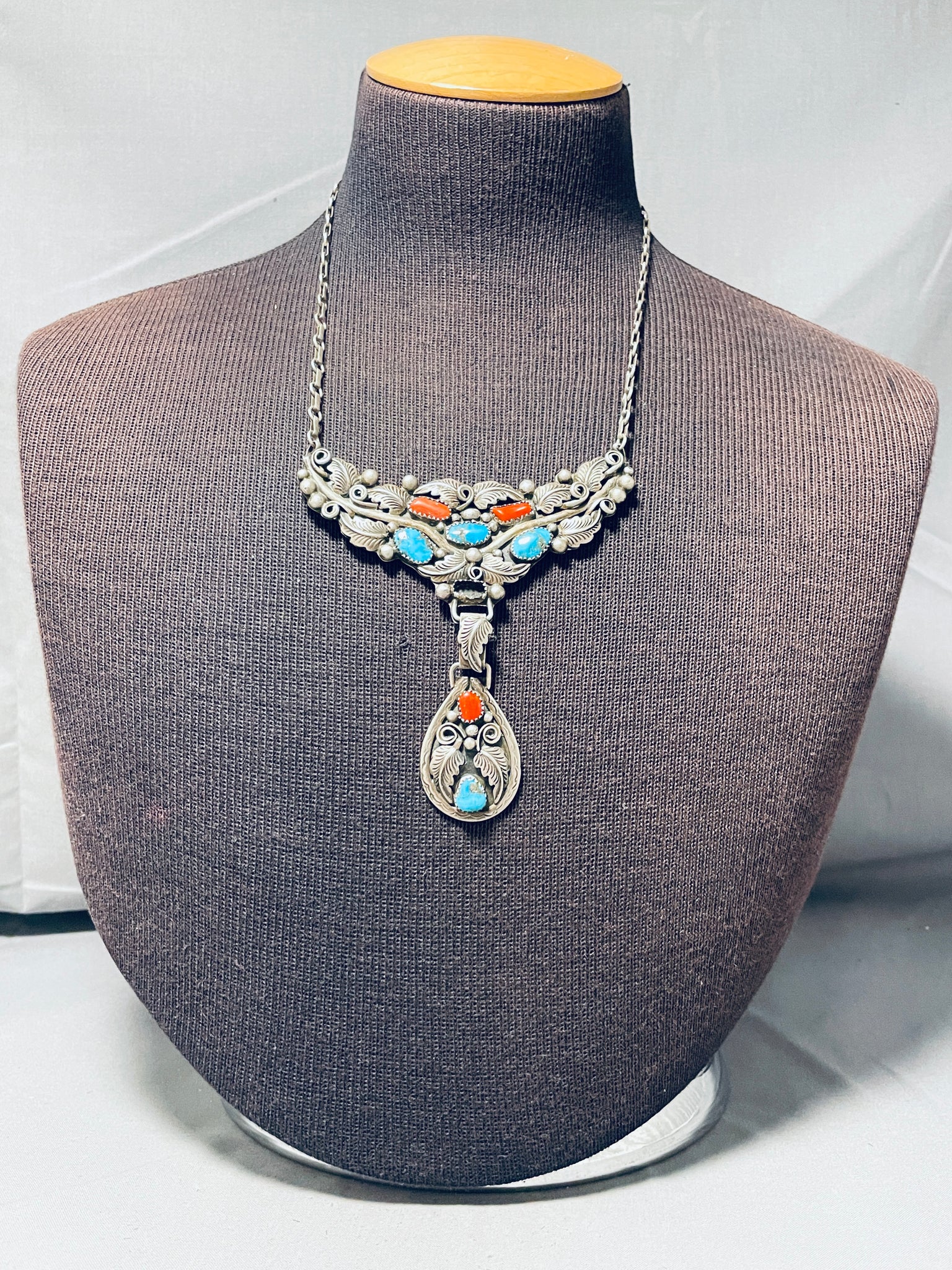 Al Yazzie!! Vintage Native American Navajo Turquoise Coral