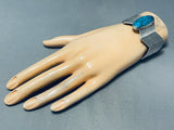 Incredible Zig Zag Spiderweb Turquoise Sterling Silver Bracelet-Nativo Arts