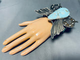 The Biggest Butterfly Bracelet!! 162 Grams Turquoise Sterling Silver Native American Navajo-Nativo Arts