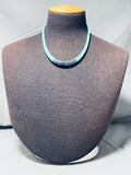 Native American Gorgy!! Vintage Santo Domingo Turquoise Sterling Silver Necklace-Nativo Arts