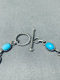 Stunning Vintage Native American Navajo Turquoise Sterling Silver Charm Bracelet-Nativo Arts