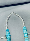 Cardinal And Kachina Native American Navajo Turquoise Sterling Silver Squash Blossom Necklace-Nativo Arts