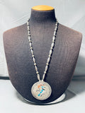Bluejay Charley Bowie Vintage Native American Navajo Turquoise Sterling Silver Necklace-Nativo Arts