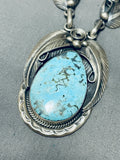 Davey Morgan Vintage Native American Navajo Turquoise Sterling Silver Necklace-Nativo Arts