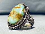 One Of The Best Vintage Native American Navajo Huge Royston Turquoise Sterling Silver Ring-Nativo Arts