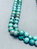 Balls Of Turquoise Vintage Native American Navajo Sterling Silver Necklace-Nativo Arts