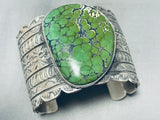 Frogskin Turquoise 100+ Gram Native American Navajo Sterling Silver Bracelet-Nativo Arts