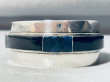 Important Inlay Vintage Woolsey Turquoise Lapis Inlay Sterling Silver Bracelet-Nativo Arts