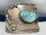 The Biggest Single Leaf Vintage Native American Navajo Turquoise Bracelet Cuff Old-Nativo Arts