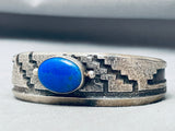 Important Vintage Native American Navajo Wil Begay Lapis Sterling Silver Bracelet-Nativo Arts