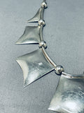 Tommy Charlie Rare Vintage Native American Navajo Sterling Silver Unique Necklace-Nativo Arts
