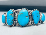 Into The Blue Vintage Native American Navajo Turquoise Sterling Silver Bracelet-Nativo Arts