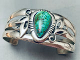 Rare Vintage Native American Navajo Royston Turquoise Sterling Silver Bracelet Old-Nativo Arts