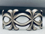 One Of The Most Detailed Vintage Native American Navajo Sterling Silver Bracelet-Nativo Arts