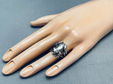 Detailed Vintage Southwest Frog Sterling Silver Ring-Nativo Arts