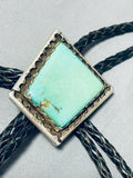 Superb Vintage Native American Navajo Royston Turquoise Sterling Silver Bolo-Nativo Arts