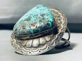 Important!! Battle Mountain Turquoise Vintage Native American Navajo Sterling Silver Bracelet-Nativo Arts