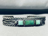 Early 1900's!!!!! Vintage Native American Navajo Cerrillos Turquoise Bracelet Cuff-Nativo Arts