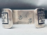 Important Heavy Mike Slim Vintage Native American Navajo Sterling Silver Bracelet-Nativo Arts