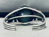 Leon Martinez Vintage Native American Navajo Pilot Mountain Turquoise Sterling Silver Bracelet-Nativo Arts