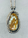 One Of The Best Vintage Native American Navajo 8 Turquoise Heishi Sterling Silver Necklace-Nativo Arts