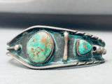 Rare Vintage Native American Navajo Royston Turquoise Sterling Silver Bracelet-Nativo Arts