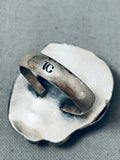 Tc Exceptional Vintage Native American Navajo Morenci Turquoise Sterling Silver Ring