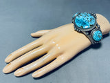 One Of The Best Ever Vintage Native American Navajo Spiderweb Turquoise Sterling Silver Bracelet-Nativo Arts