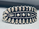 Teardrop Cluster Vintage Native American Navajo Sterling Silver Bracelet-Nativo Arts