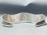 Superior Vintage Native American Navajo Needlepoint Spiny Oyster Sterling Silver Bracelet