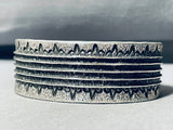 One Of The Most Unique Vintage Native American Navajo Sterling Silver Tufa Cats Bracelet-Nativo Arts