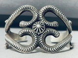 Laguna Rare Early Technique Vintage Native American Zuni Sterling Silver Bracelet Cuff-Nativo Arts